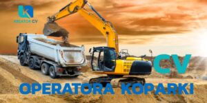 CV operatora koparki